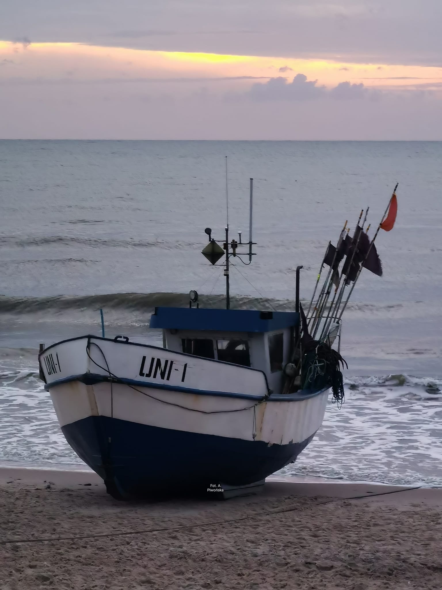 Seaside landscape with boat